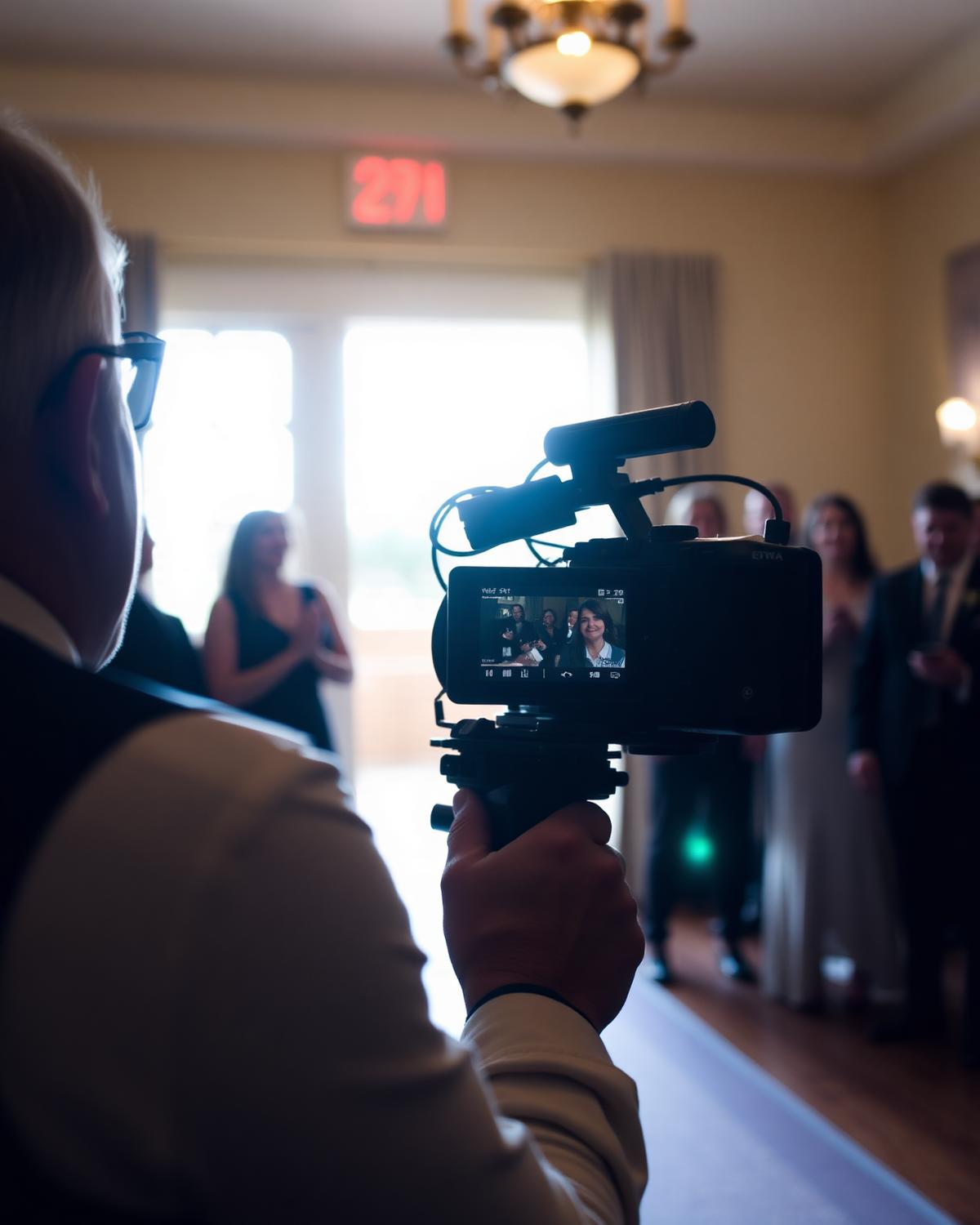 Veilight Visuals videographer at work during a wedding